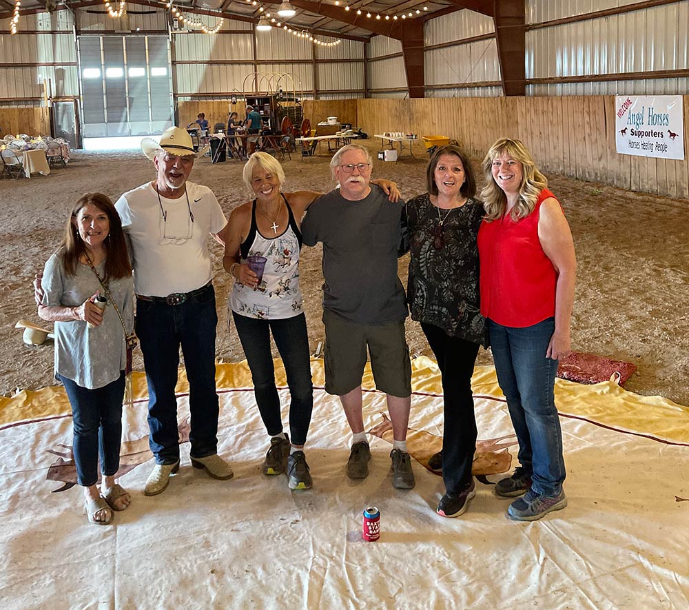 Angel Horses hosted the ‘Ultimate Sip and Paint’ fundraiser in June. The event featured internationally renowned artist Kevin Red Star and Emmy Award winning costume designer, Cathy Smith. Folks joined in to paint a couple of Angel Horses teepees alongside Kevin and Cathy.
